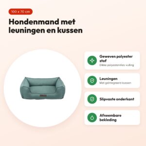 Trixie hondenmand Talis mintgroen 100 x 70 cm – geweven stof – voordelen