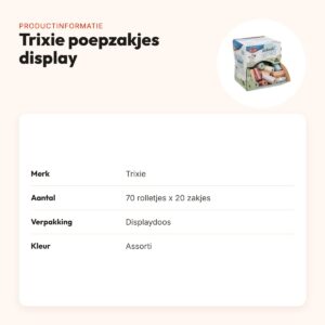Trixie hondenpoepzakjes display 70 x 20 stuks – assorti – productinformatie