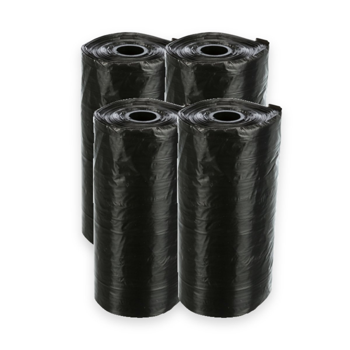 Trixie hondenpoepzakjes zwart met pootafdrukken 4 x 20 stuks