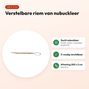 Trixie hondenriem Pure nubuckleer lichtgrijs M-L 200 x 2 cm – voordelen