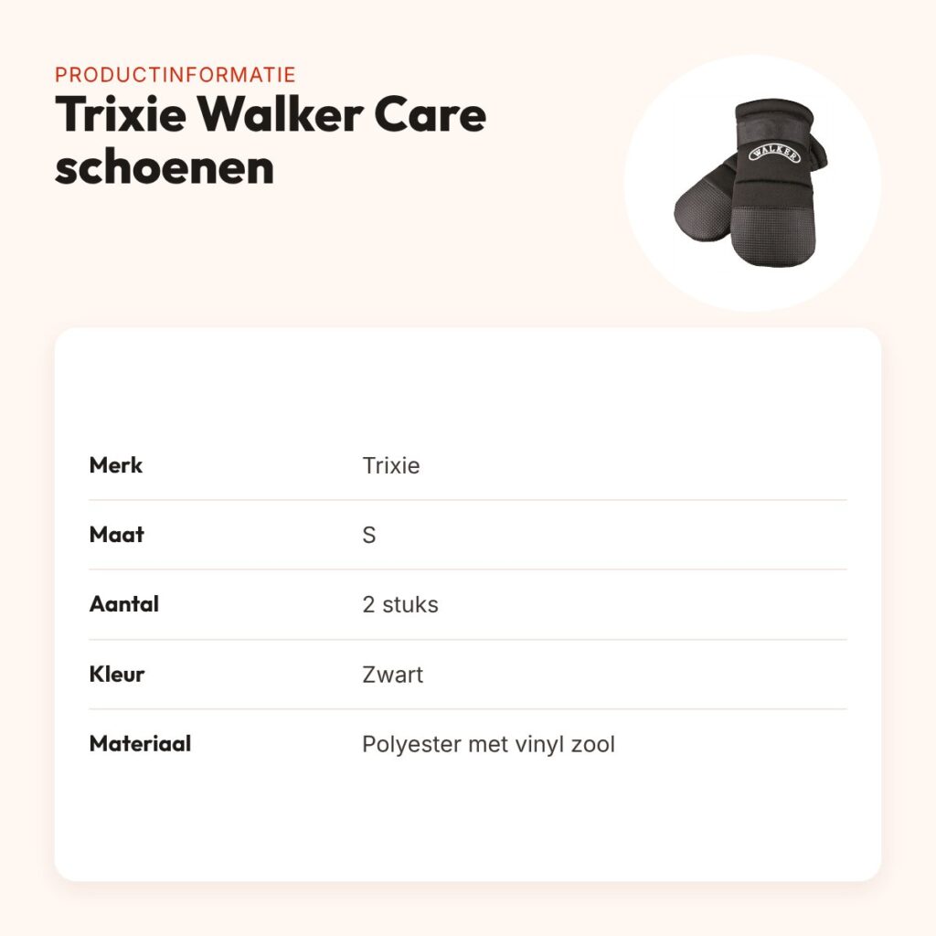 Trixie hondenschoenen Walker Care zwart S – 2 stuks – productinformatie