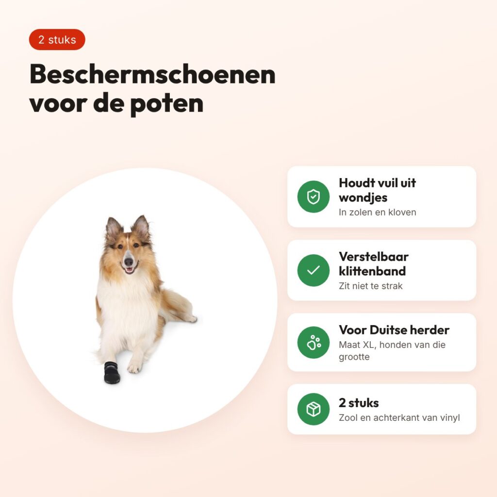Trixie hondenschoenen Walker Care zwart XL – 2 stuks, 20 x 10 cm – voordelen