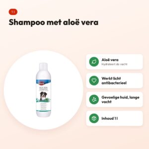 Trixie hondenshampoo aloë vera 1 l – gevoelige huid en lange vacht – voordelen