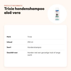 Trixie hondenshampoo aloë vera 250 ml – gevoelige huid en lange vacht – productinformatie