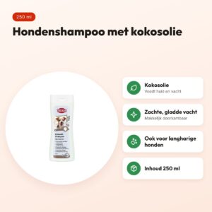 Trixie hondenshampoo kokosolie 250 ml – voordelen