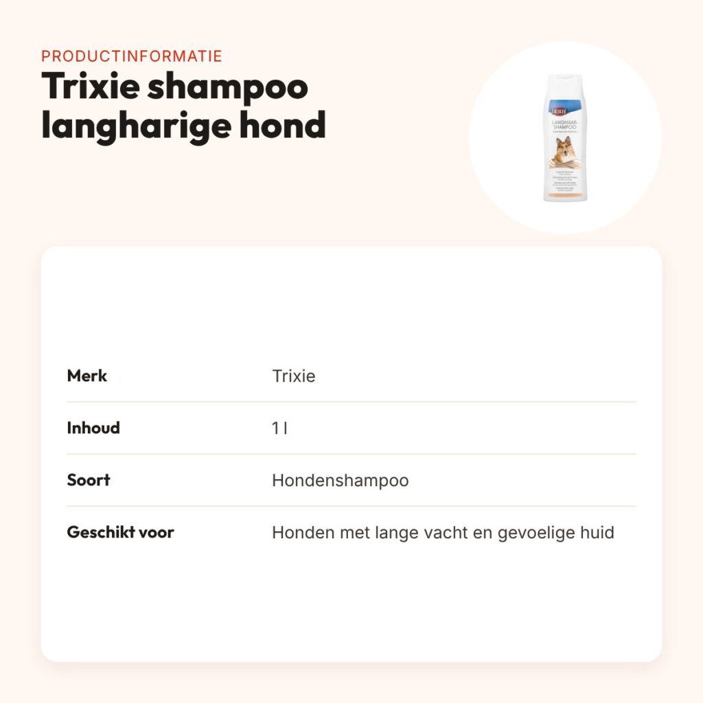 Trixie hondenshampoo langharige hond 1 l – doorkambare vacht – productinformatie