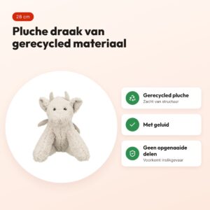 Trixie hondenspeelgoed Be Eco draak Elwin 28 cm – gerecycled pluche – voordelen