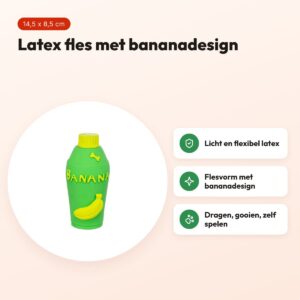 Trixie hondenspeeltje fles banaan latex groen 14,5 x 8,5 x 7 cm – voordelen