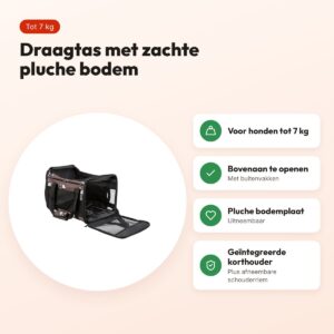 Trixie hondentas Adrina met print bruin 42 x 26 x 27 cm – tot 7 kg – voordelen