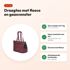 Trixie hondentas Riva sangria 45 x 26 x 30 cm – tot 7 kg – voordelen