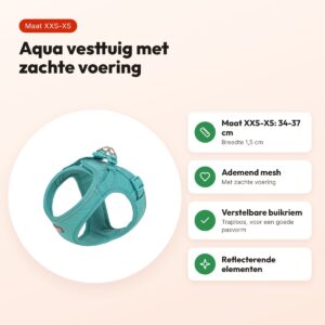 Trixie hondentuig Urbanvest mesh aqua XXS-XS 34-37 x 1,5 cm – voordelen