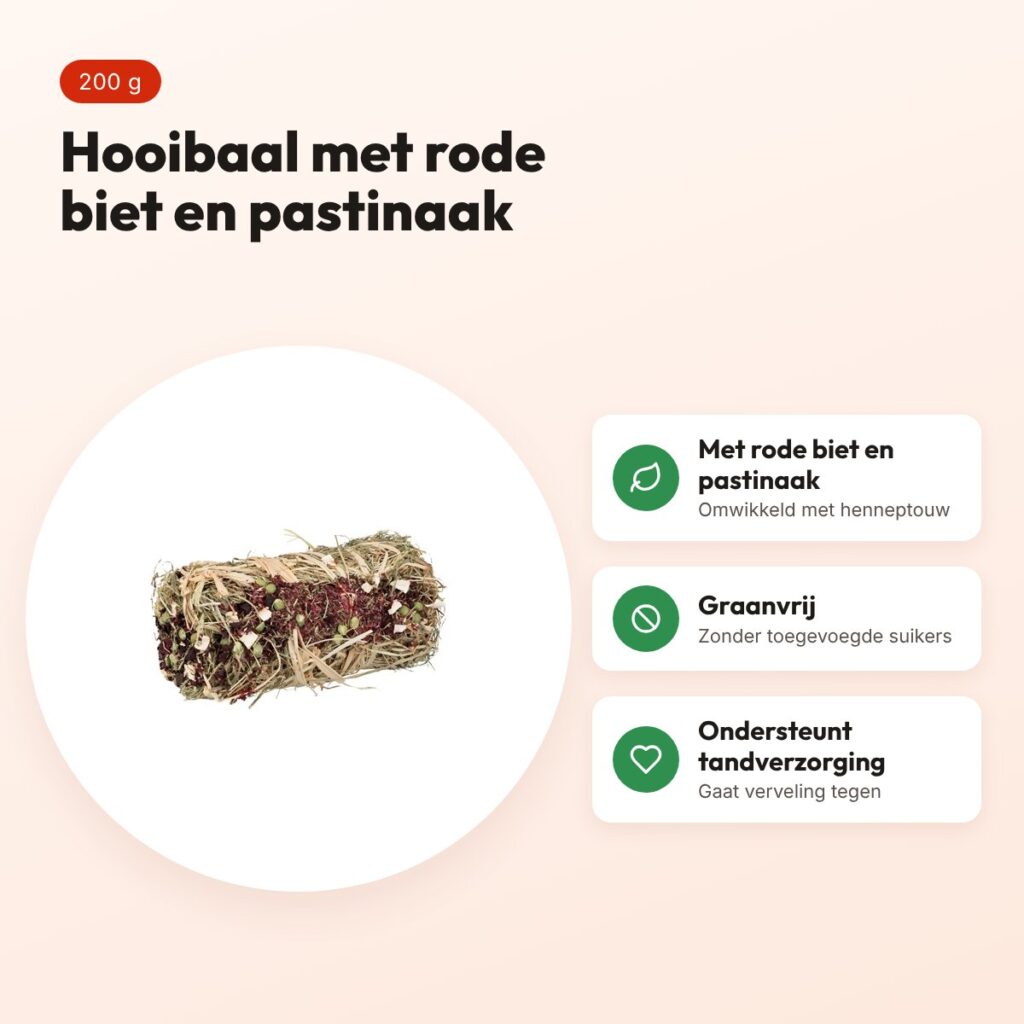 Trixie hooibaal rode biet en pastinaak 200 g – graanvrije snack – voordelen