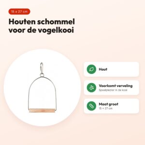 Trixie houten schommel groot 15 x 27 cm – voor vogelkooi – voordelen