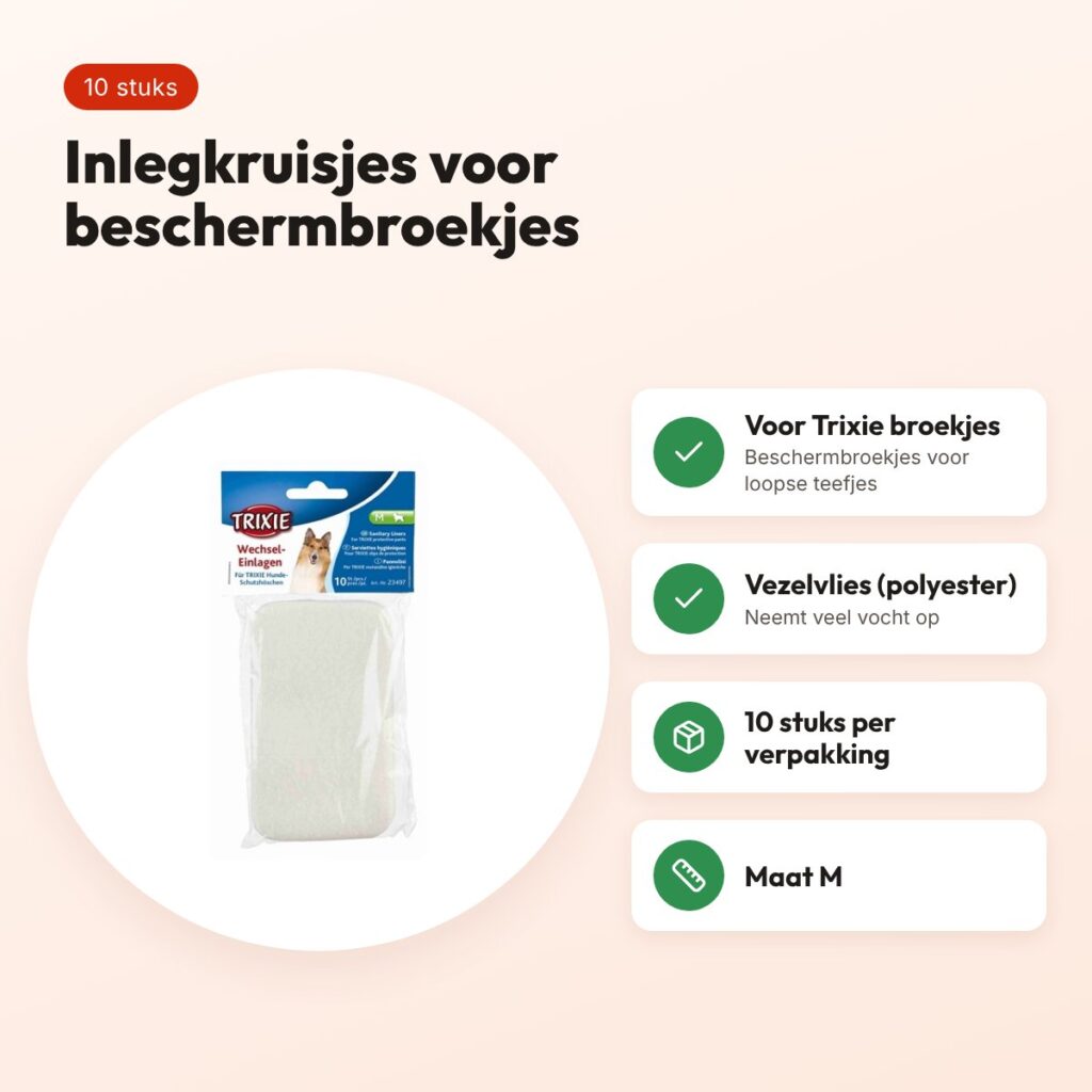 Trixie inlegkruisjes voor beschermbroekjes M – 10 stuks – voordelen