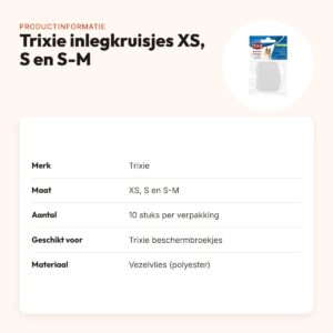 Trixie inlegkruisjes voor beschermbroekjes XS, S en S-M – 10 stuks – productinformatie