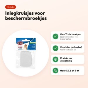 Trixie inlegkruisjes voor beschermbroekjes XS, S en S-M – 10 stuks – voordelen