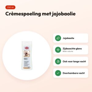 Trixie jojobaolie crèmespoeling hond 250 ml – doorkambare vacht – voordelen