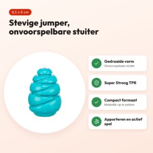 Trixie Jumper kegel Super Strong TPR petrol 8,5 x 6 cm – hondenspeeltje – voordelen