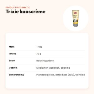 Trixie kaascrème 75 g – hondenbeloning voor het geven van medicijnen – productinformatie