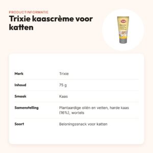 Trixie kaascrème kattensnack 75 g – met taurine – productinformatie