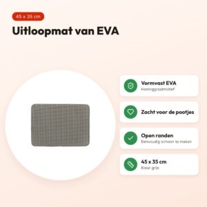 Trixie kattenbak uitloopmat Eva grijs 45 x 35 cm – voordelen