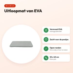 Trixie kattenbak uitloopmat Eva grijs 55 x 40 cm – voordelen