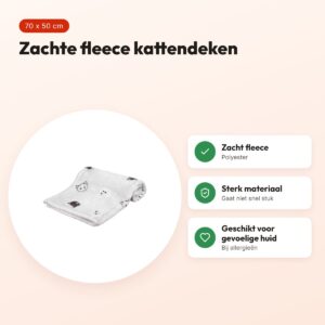 Trixie kattendeken Mimi softpluche lichtgrijs 70 x 50 cm – voordelen