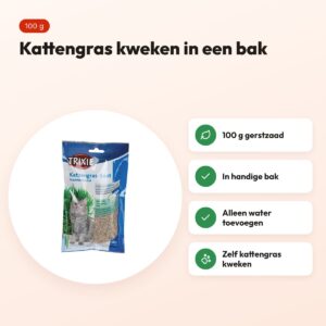 Trixie kattengras bak 100 g – kweekset met gerstzaad – voordelen