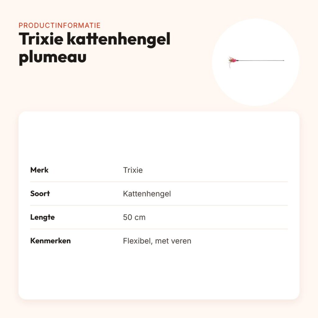 Trixie kattenhengel plumeau veren 50 cm – flexibel – productinformatie
