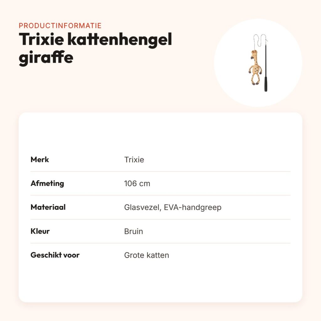 Trixie kattenhengel telescopisch giraffe bruin 106 cm – voor grote katten – productinformatie