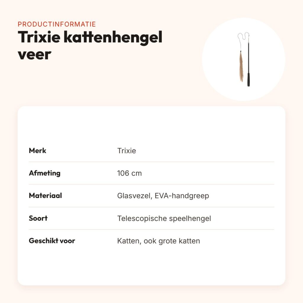 Trixie kattenhengel telescopisch met veer 106 cm – glasvezel staf – productinformatie