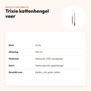 Trixie kattenhengel telescopisch met veer 106 cm – glasvezel staf – productinformatie