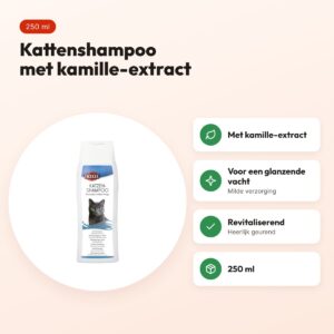 Trixie kattenshampoo 250 ml – revitaliserend, met kamille-extract – voordelen