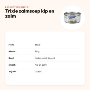 Trixie kattensnack zalmsoep kip en zalm 80 g – glutenvrij – productinformatie