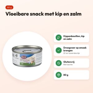 Trixie kattensnack zalmsoep kip en zalm 80 g – glutenvrij – voordelen