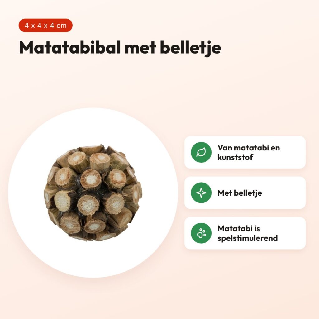 Trixie kattenspeelgoed matatabi bal 4 x 4 x 4 cm – met belletje – voordelen