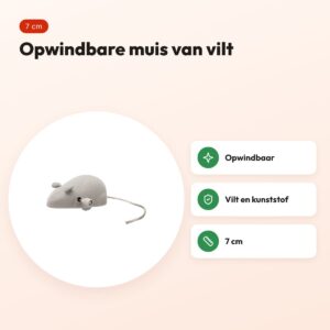 Trixie kattenspeelgoed opwindbare muis vilt 7 cm – voordelen