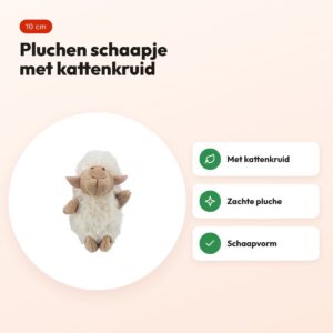 Trixie kattenspeelgoed schaap pluche met kattenkruid 10 cm – voordelen