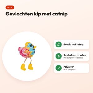 Trixie kattenspeeltje kip met kattenkruid 11 cm – met bungelende pootjes – voordelen