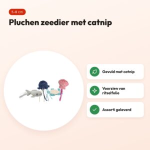 Trixie kattenspeeltje zeedier pluche met catnip assorti 5-8 cm – voordelen