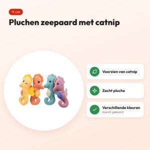 Trixie kattenspeeltje zeepaard pluche met catnip assorti 11 cm – voordelen