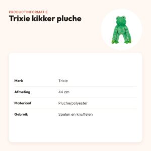 Trixie kikker pluche 44 cm – zacht hondenspeeltje – productinformatie