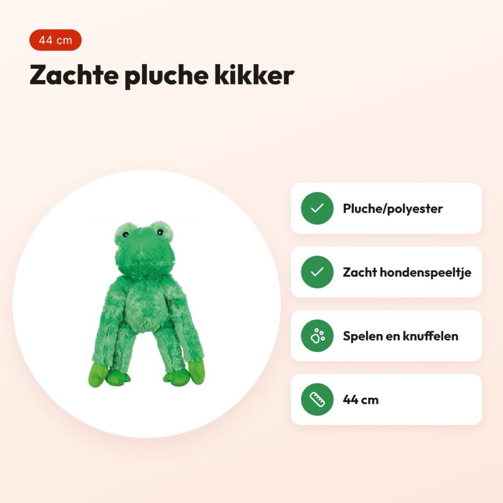Trixie kikker pluche 44 cm – zacht hondenspeeltje – voordelen