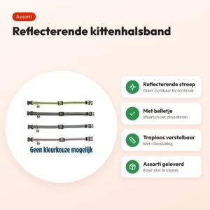 Trixie kittenhalsband reflecterend – assorti, verstelbaar – voordelen