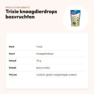Trixie knaagdierdrops bosvruchten 75 g – lactosevrij – productinformatie