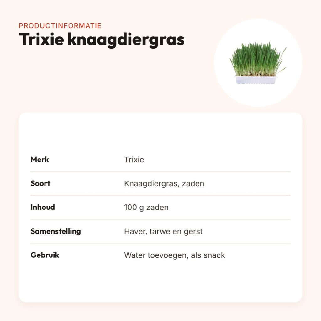 Trixie knaagdiergras 100 g – zaden om zelf te kweken – productinformatie