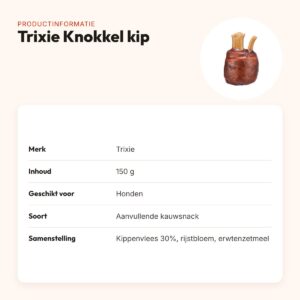 Trixie Knokkel kauwsnack kip 150 g – harde structuur – productinformatie