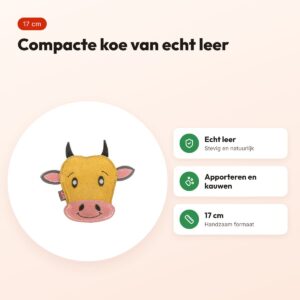 Trixie koe leer 17 cm – compact hondenspeeltje van echt leer – voordelen