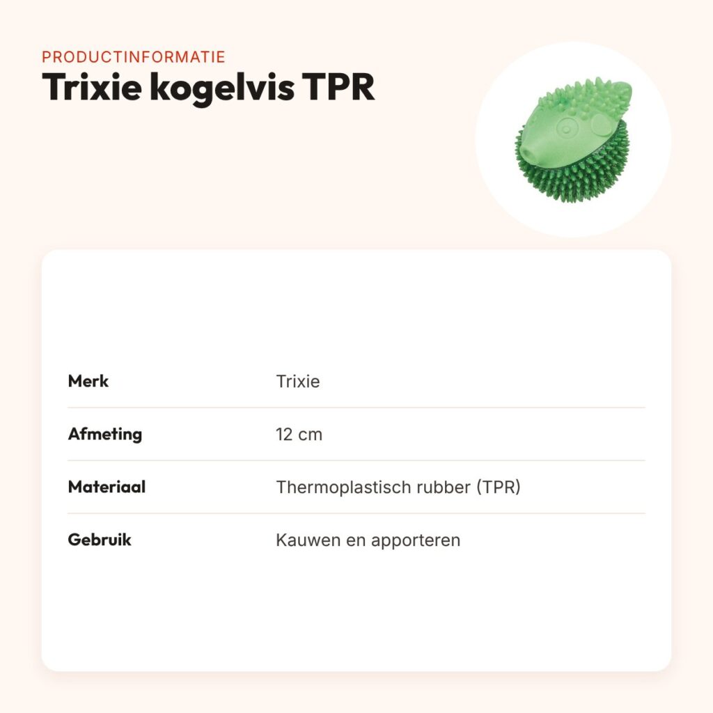 Trixie kogelvis TPR 12 cm – hondenspeeltje – productinformatie