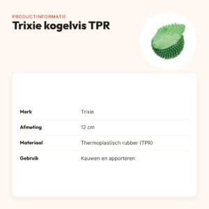 Trixie kogelvis TPR 12 cm – hondenspeeltje – productinformatie